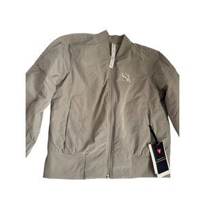 New Lululemon Reversible Bomber Jacket Women's Size 6 Polyester & Nylon Beige.